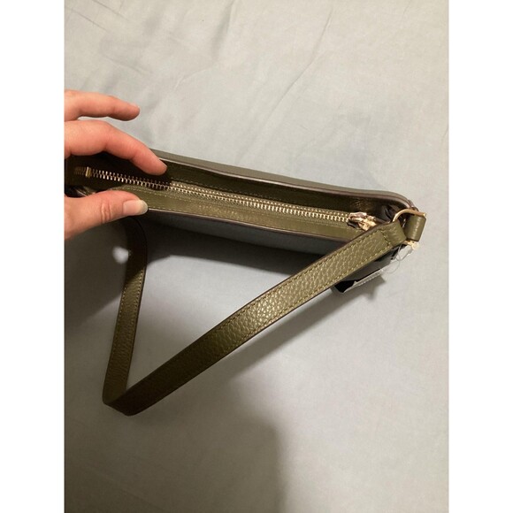 Kate Spade Shoulder Bag Womens Olive Green Small Pebbled Leather Julia New Tags - Picture 9 of 9